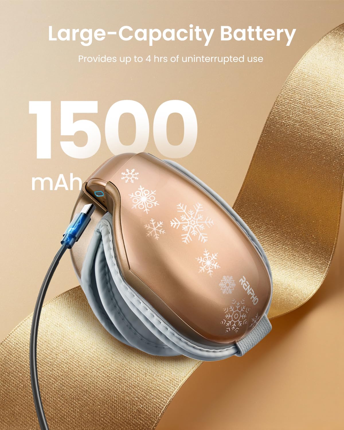 RENPHO Eye Massager with Heat, Valentines Day Gifts for Her Him Birthday Gifts for Women Mom, FSA Eligible HSA Eye Mask for Migraine,Sleep Mask for Dry Eyes Relax, Handheld Massager Eyeris 1