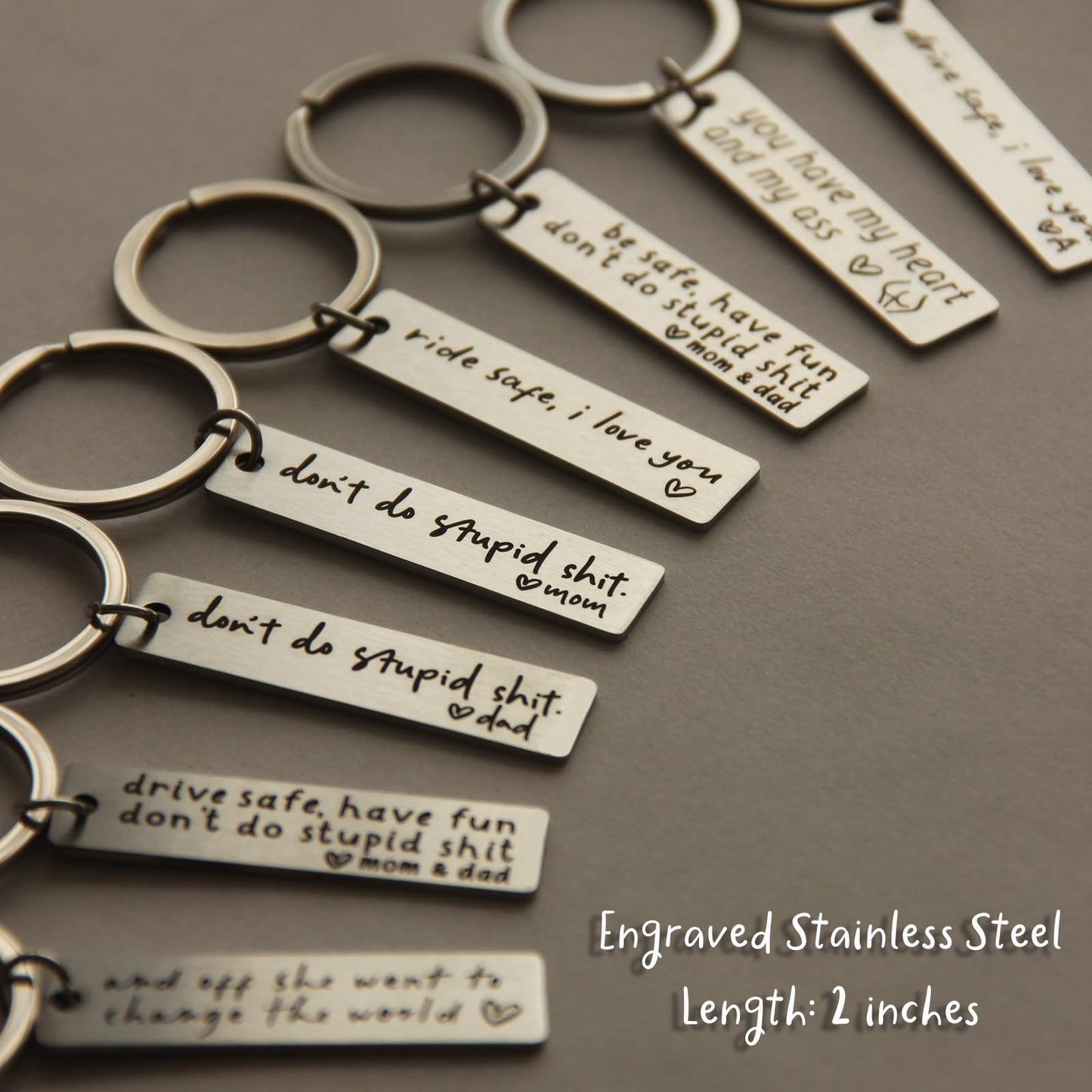 Key Chain Drive Safe I Love You Engraved Initial Personalized Gift for Husband Boyfriend Keychain Gift Car Accessories – Valentine’s Day Gift for Him Her Couples Romantic Love Keepsake (A)