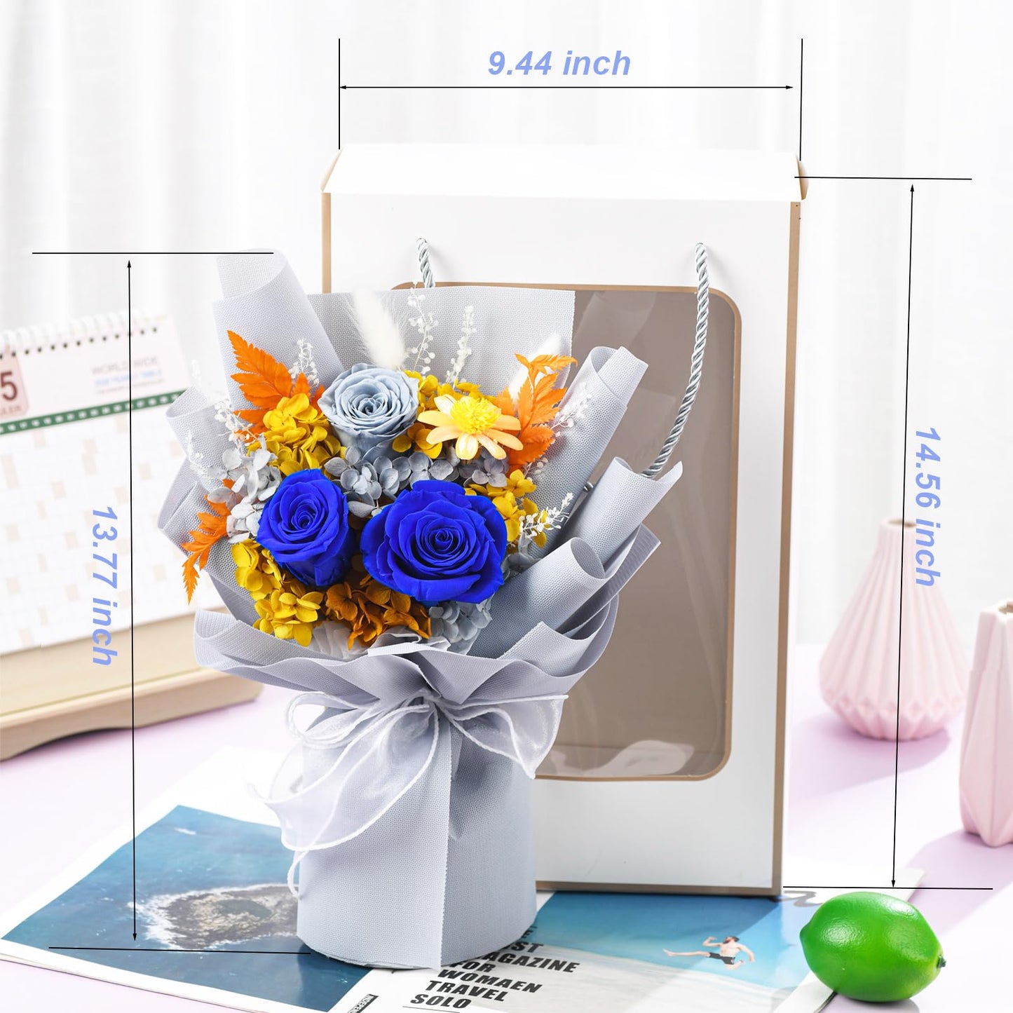 lovenfold Flowers for Delivery,Preserved Flowers Bouquets,Purple Rose Bouquets That Last 1-3 Years,Birthday Flowers Gifts for Women Mom Grandma Wife Friends