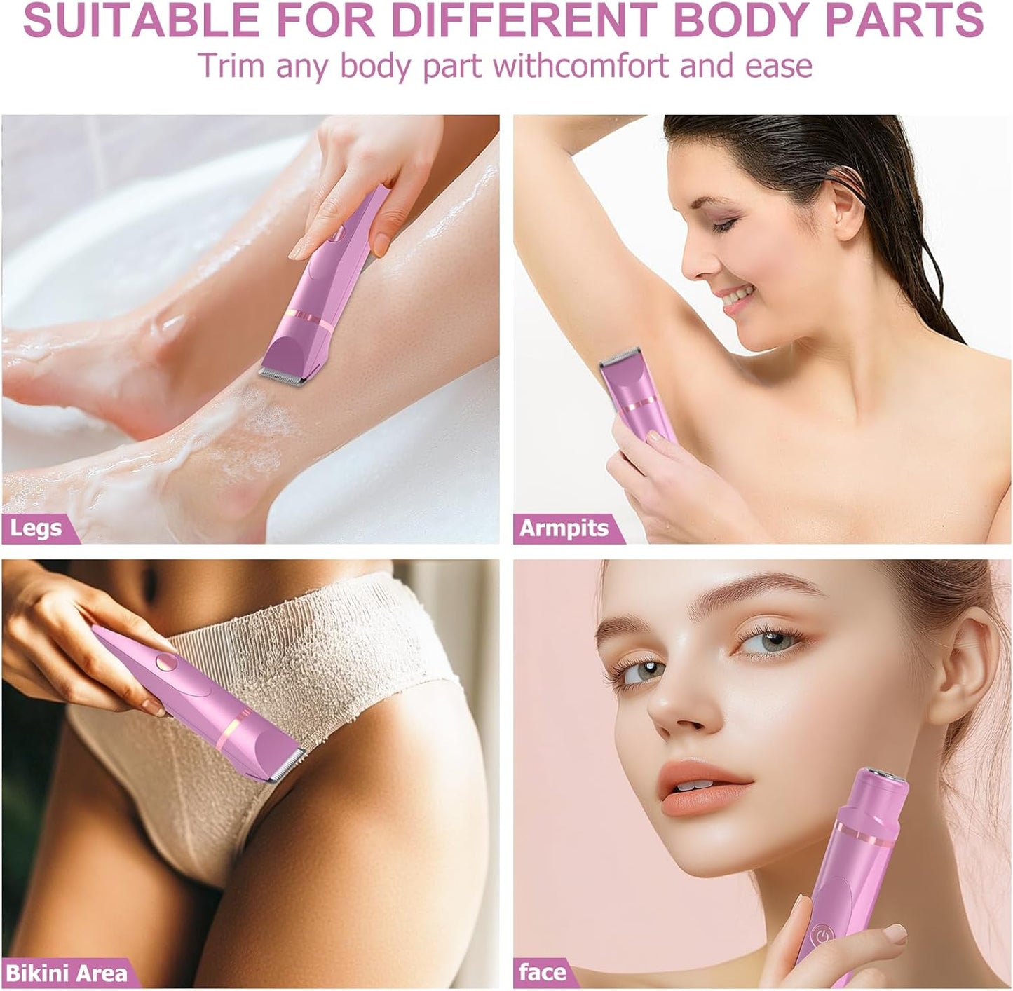OLOV Waterproof Electric Body Hair Trimmer | Groin & Bikini Trimmer for Men & Women | USB Rechargeable