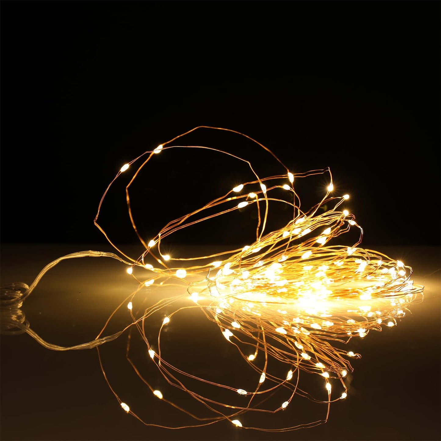 Beingreat 2 Pack USB Plug-in Fairy Lights, 33ft 100 Mini LED Copper String Lights with 8 Modes, USB Starry Lights for Bedroom Wedding Christmas Garden Party DIY Crafting, Warm White