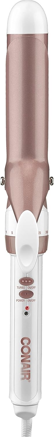 Conair Double Ceramic 3/4-Inch Curling Iron | Bonus Claw Clip | Tight Curls
