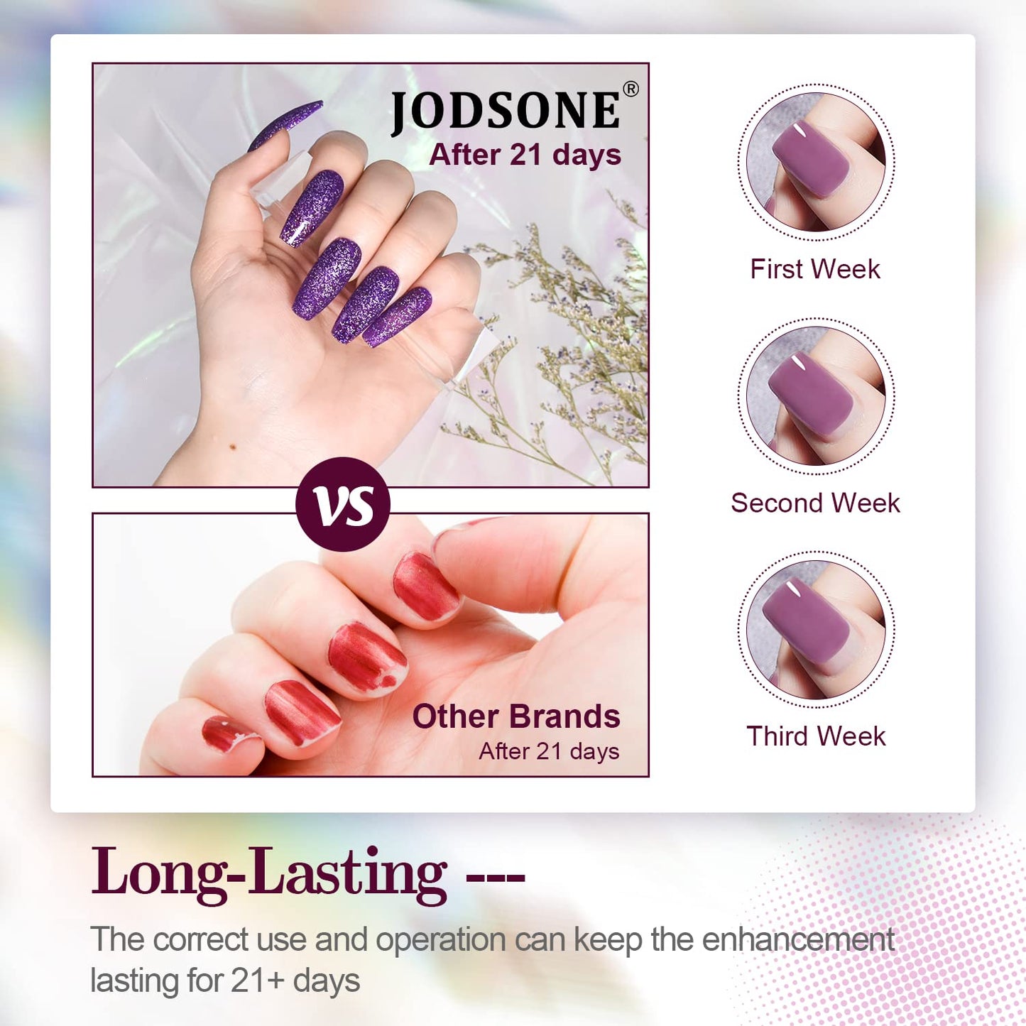 60 PCS Gel Nail Polish Kit | UV Light | Soak-Off Base & Top Coat | For Women