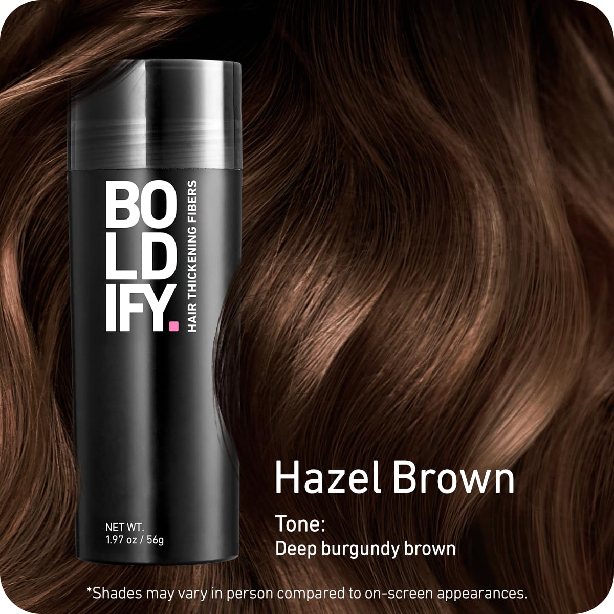Boldify Hair Fibers 28g | Fill Thinning Hair | Light Brown | For Men & Women