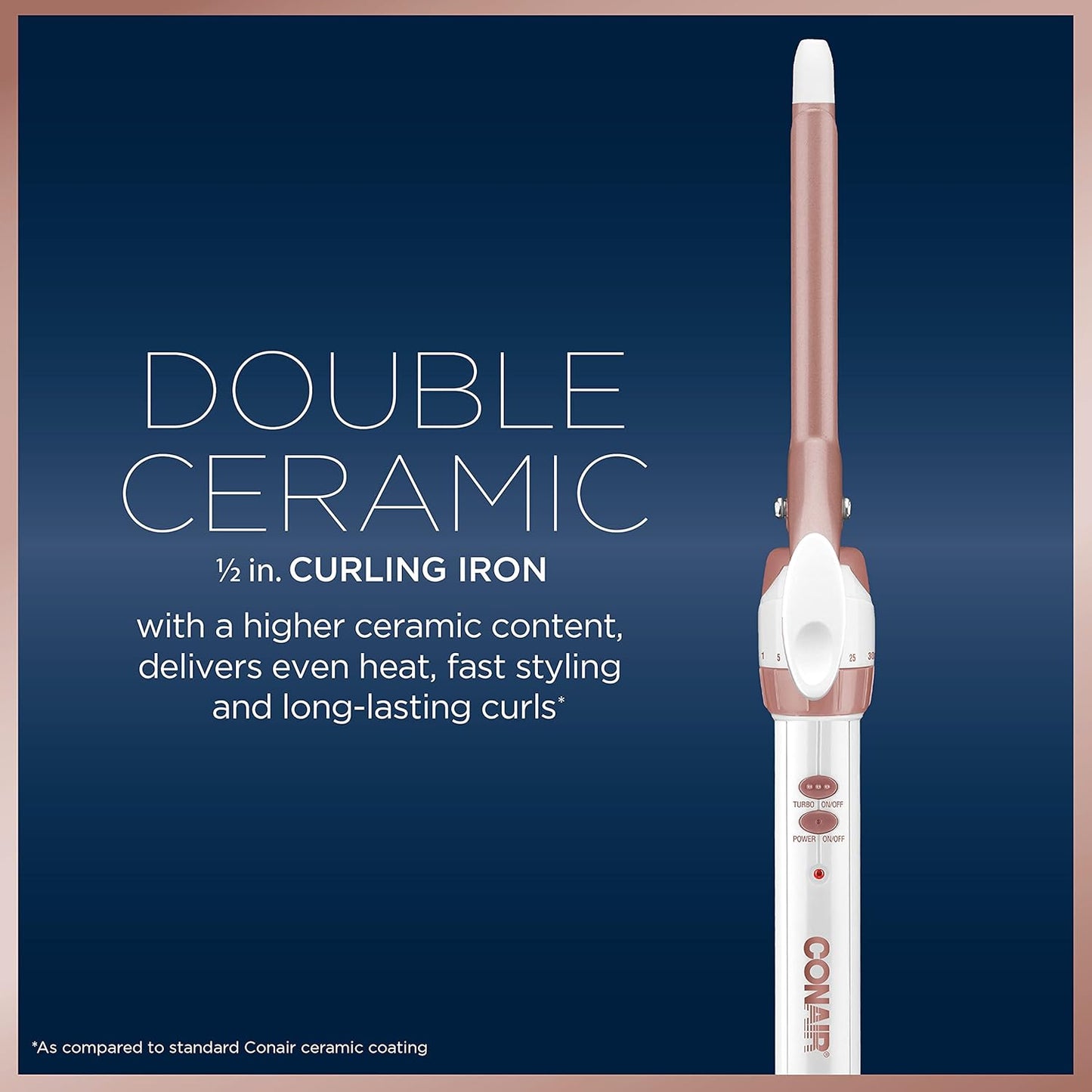 Conair Double Ceramic 1.5-Inch Curling Iron | Soft Waves for Medium & Long Hair