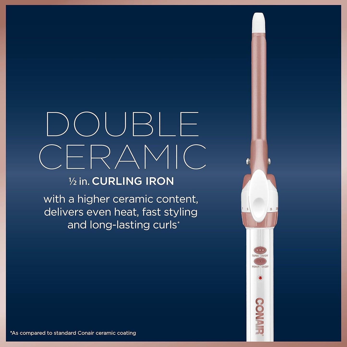 Conair Double Ceramic 1-Inch Curling Iron | Classic Curls for All Hair Lengths