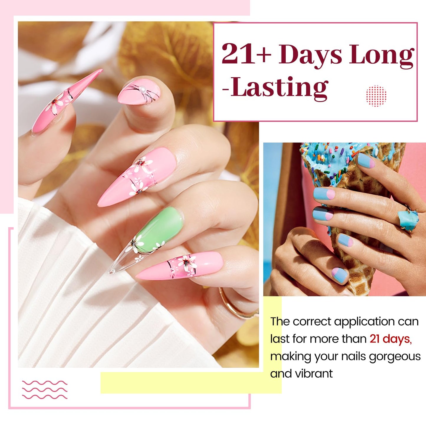 32+4 Pcs Gel Nail Polish Kit | Glitter Soak Off Gel for DIY Manicure