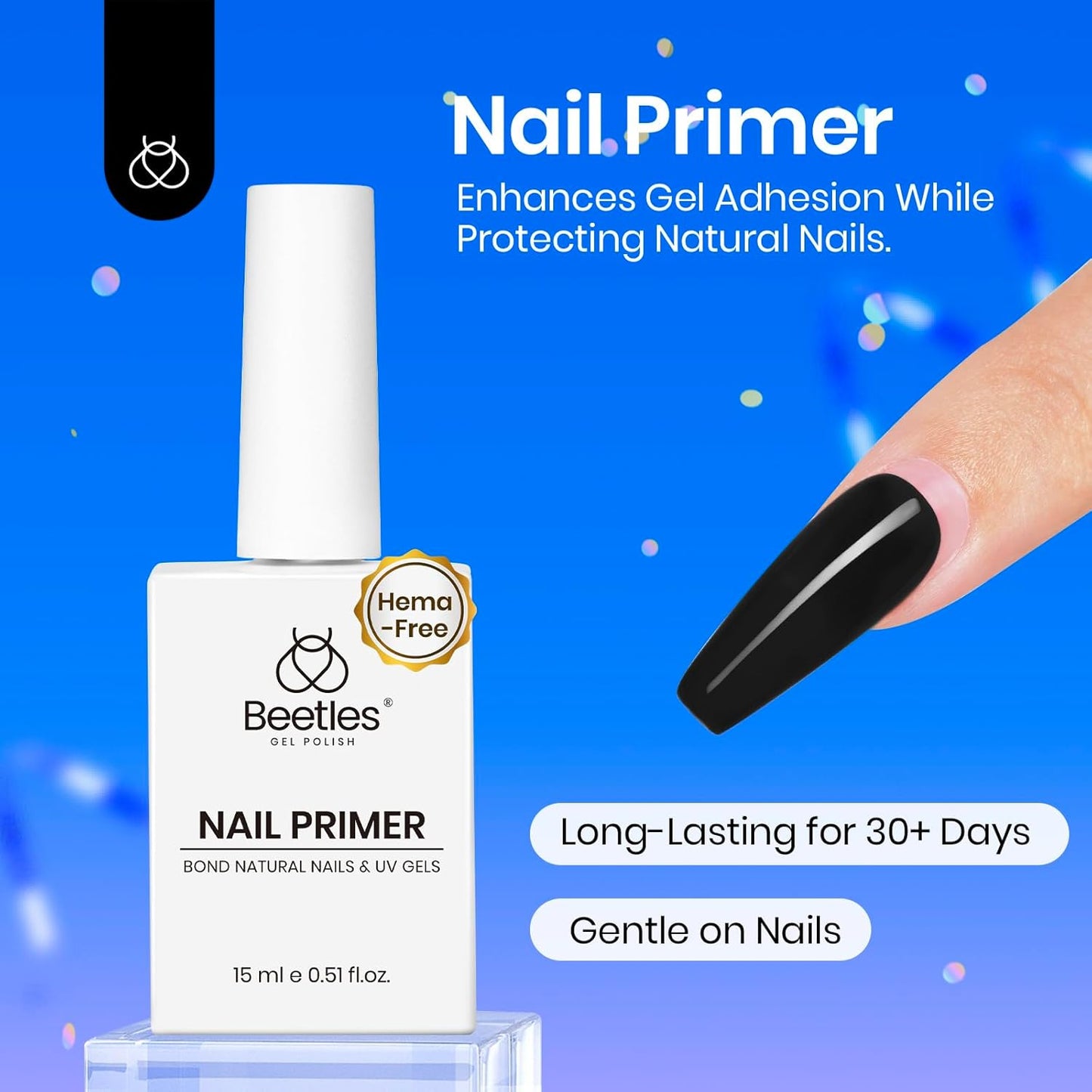 Beetles 3Pcs Gel Polish Set | 15ml No Wipe Base & Top Coat | Peel Off Latex