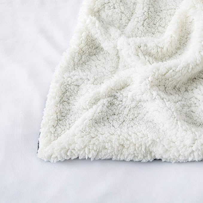 IR Imperial Rooms Grey Sherpa Blankets Queen Size for Bed - Wholesale Bulk Pack of 9 Sherpa Blankets - Soft Fluffy Throw Blanket for Hotels, Guest Bedroom, 90x90 Inches
