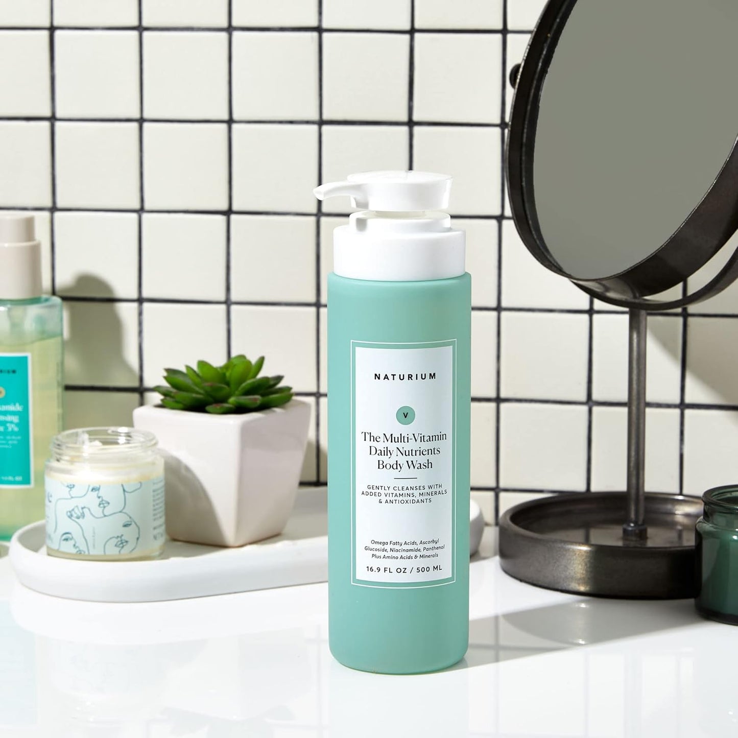 Niacinamide Body Wash | Cleansing & Hydrating Gel-Serum | 16.9 oz | Paraben-Free