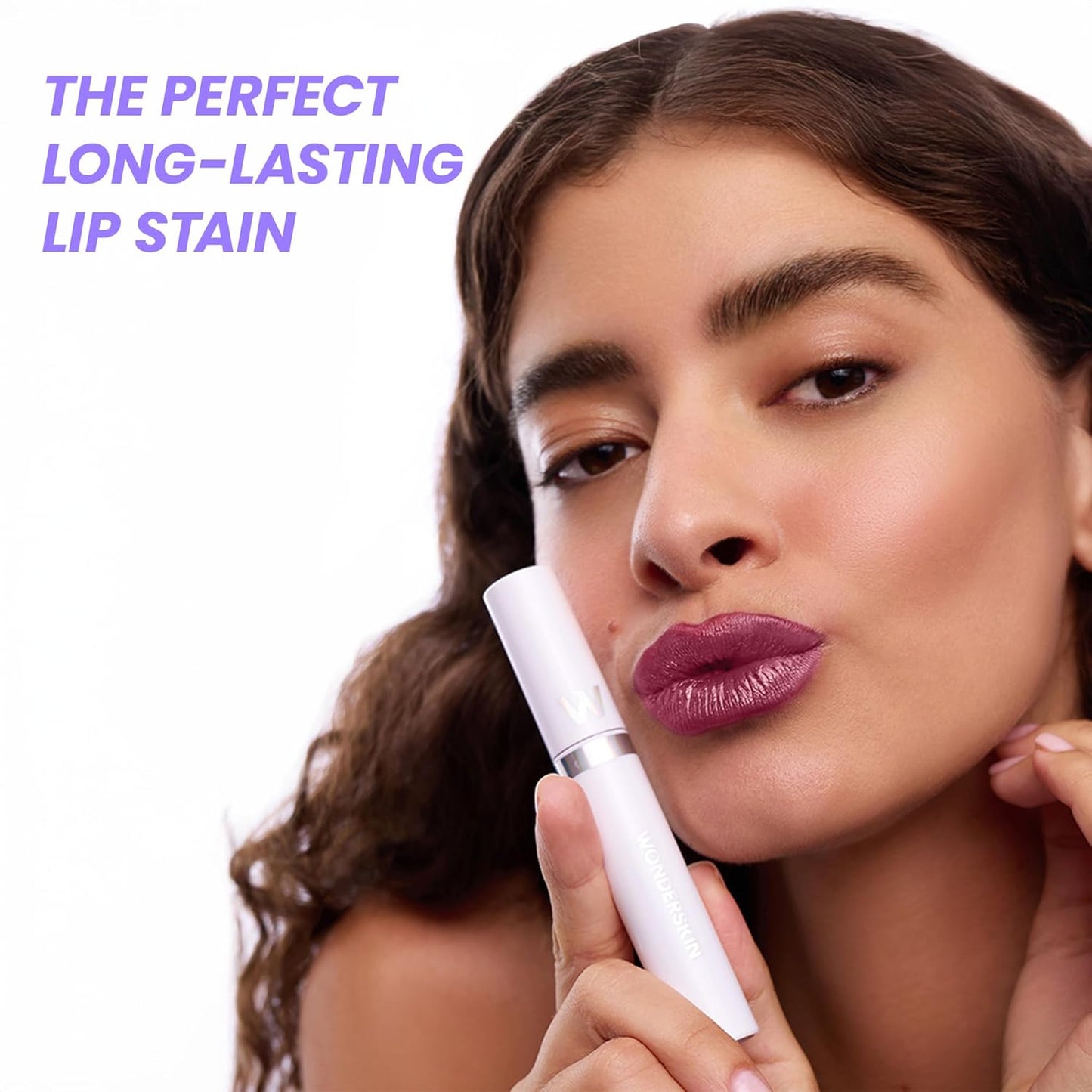 Wonderskin Wonder Blading Lip Stain Masque | Waterproof Pink Tint, Matte Finish