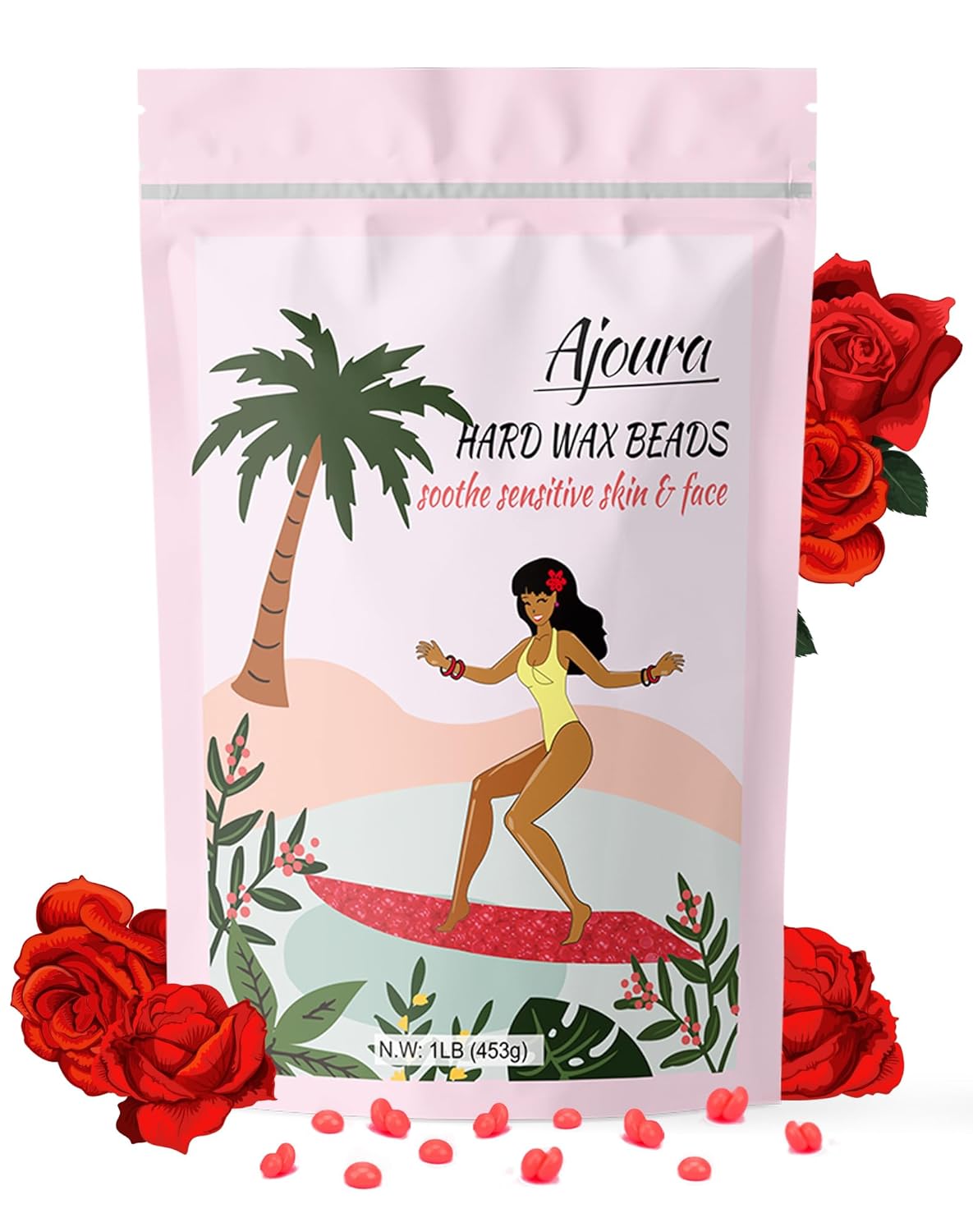 Hard Lavender Wax Beads 1Lb – Full Body Hair Removal | Brazilian, Bikini, Face