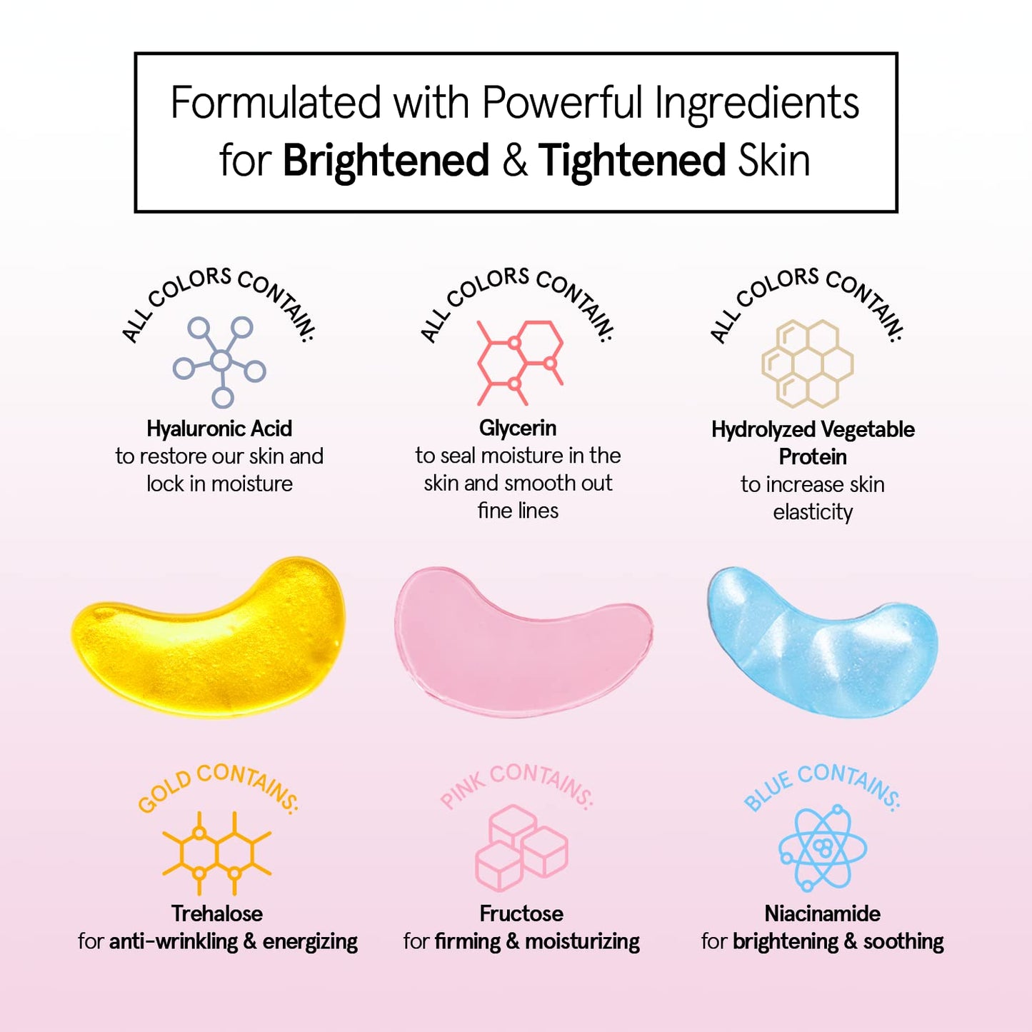 Grace & Stella Vegan Under Eye Mask | Travel Size Gel Patches for Dark Circles & Puffiness (6 Pairs, Gold)