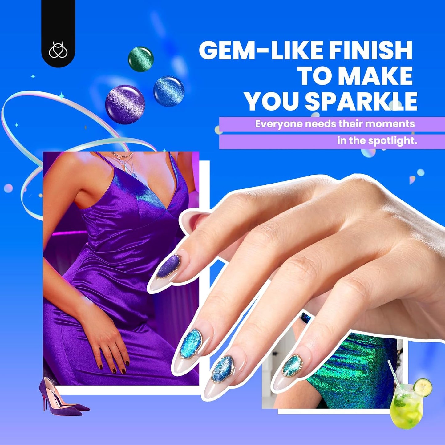 Beetles 36-Color Gel Nail Polish Set | Sparkle & Glitter | Manicure Kit for Women