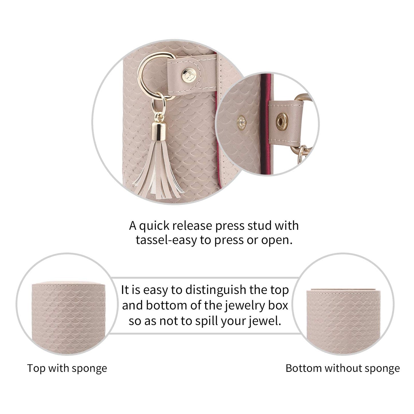 Vlando Viaggio Valentines Day Gifts for Her - Small Jewelry Case Box - Travel Essential Accessories for Women, Travelers, Couples, Mom, Friends, Bridesmaid