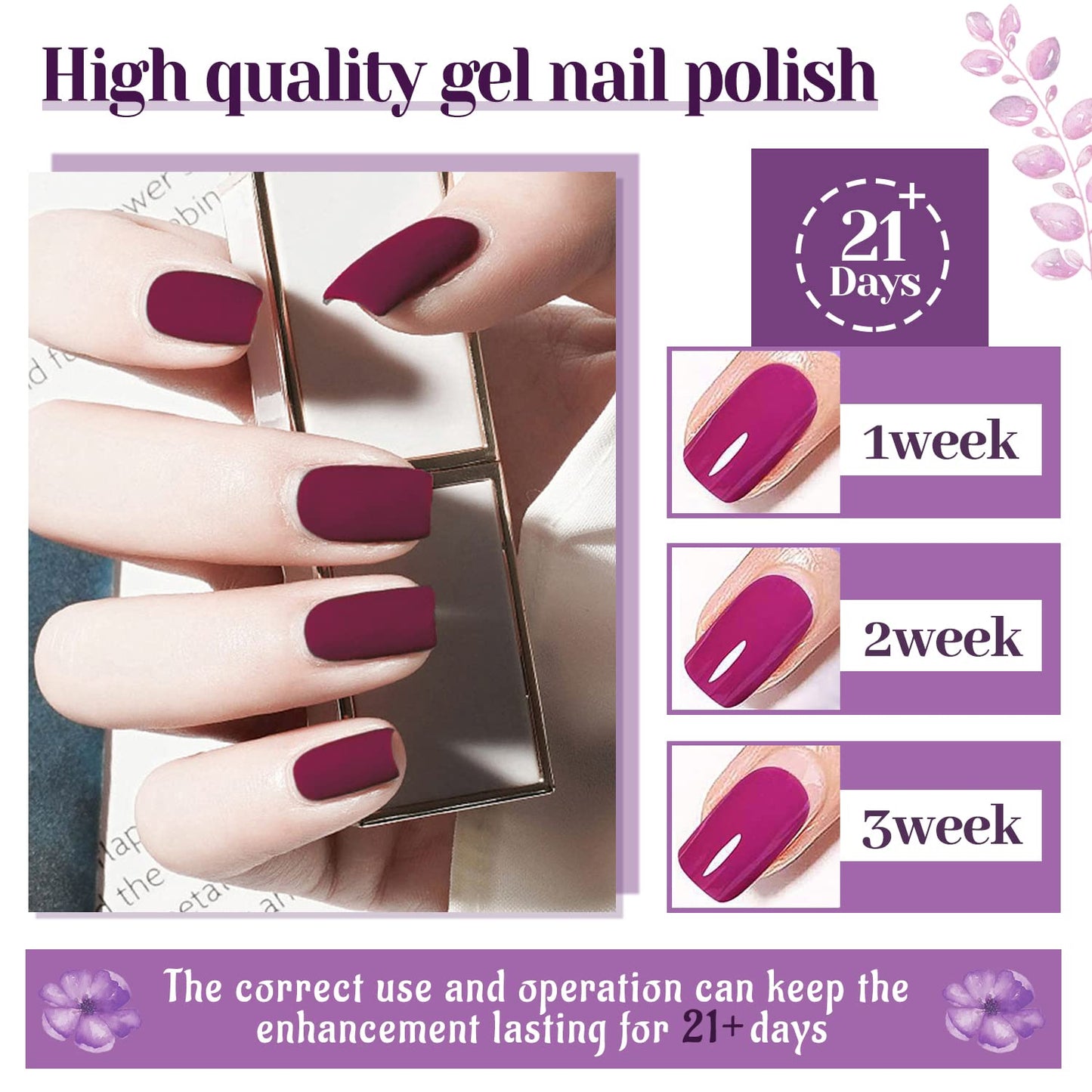 60 PCS Gel Nail Polish Kit | UV Light | 55 Beautiful Colors for Home & Salon