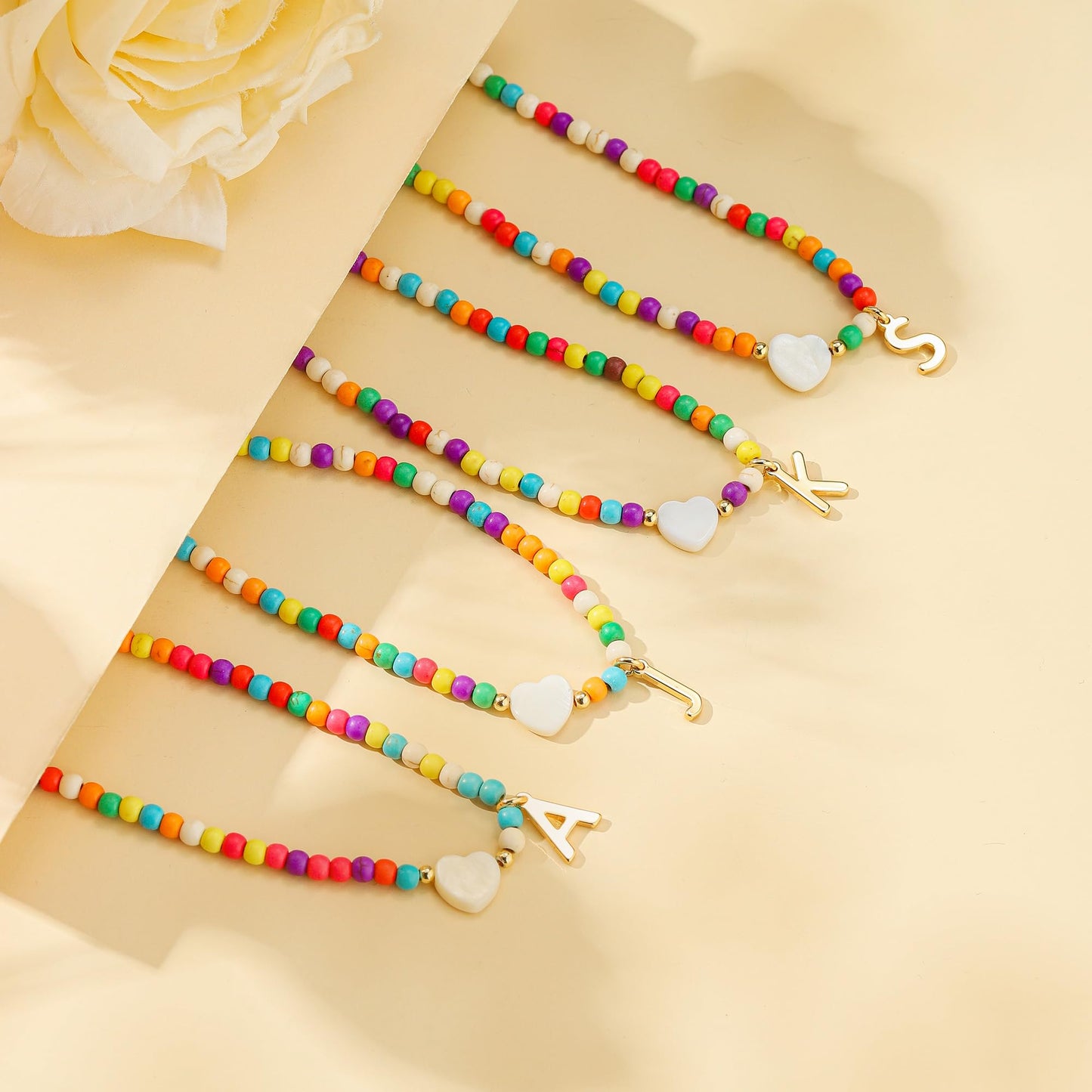 Ursteel Valentines Gifts for Kids Girls - 6 7 8 9 10 11 12 13 14 15 16 Year Old Birthday Gifts for Tween Teen Teenage Girl Gift Idea, M Initial Choker Necklace Kids Girls Jewelry