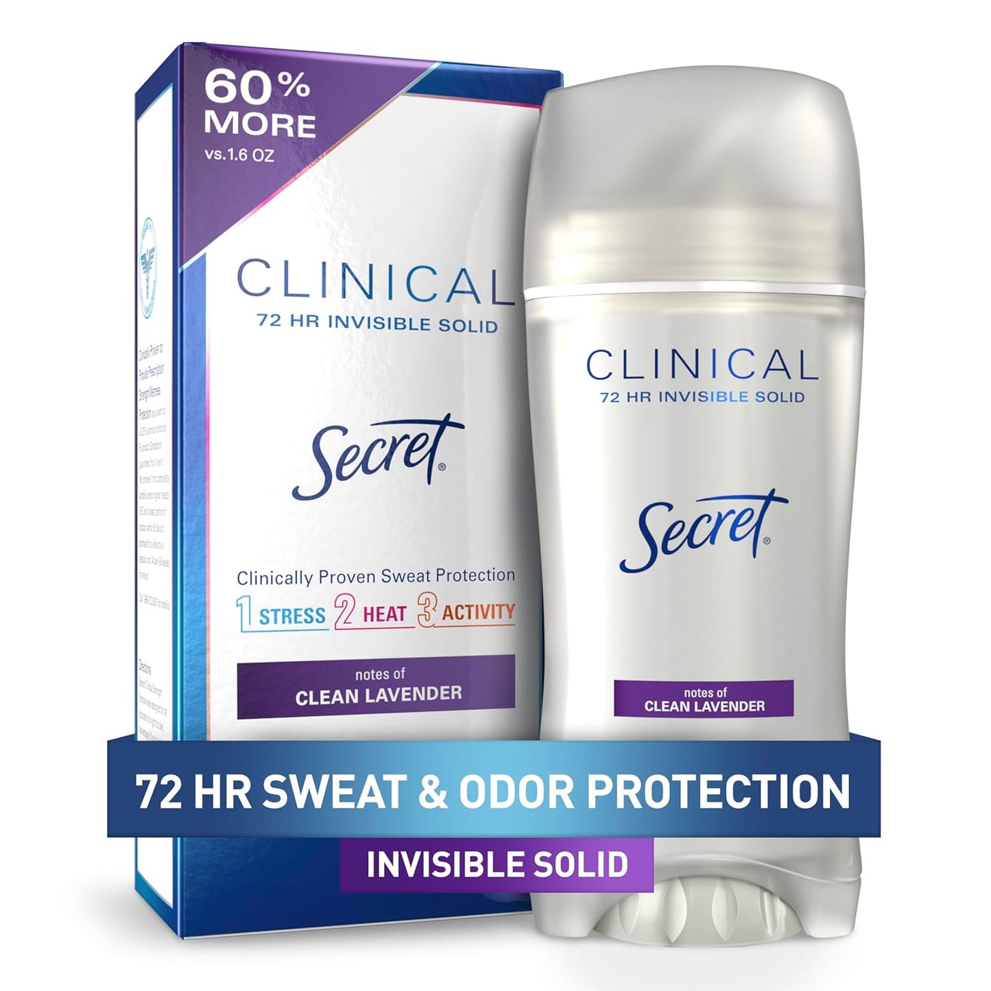 Secret Clinical Strength Antiperspirant | 72Hr Sweat & Odor Protection for Women