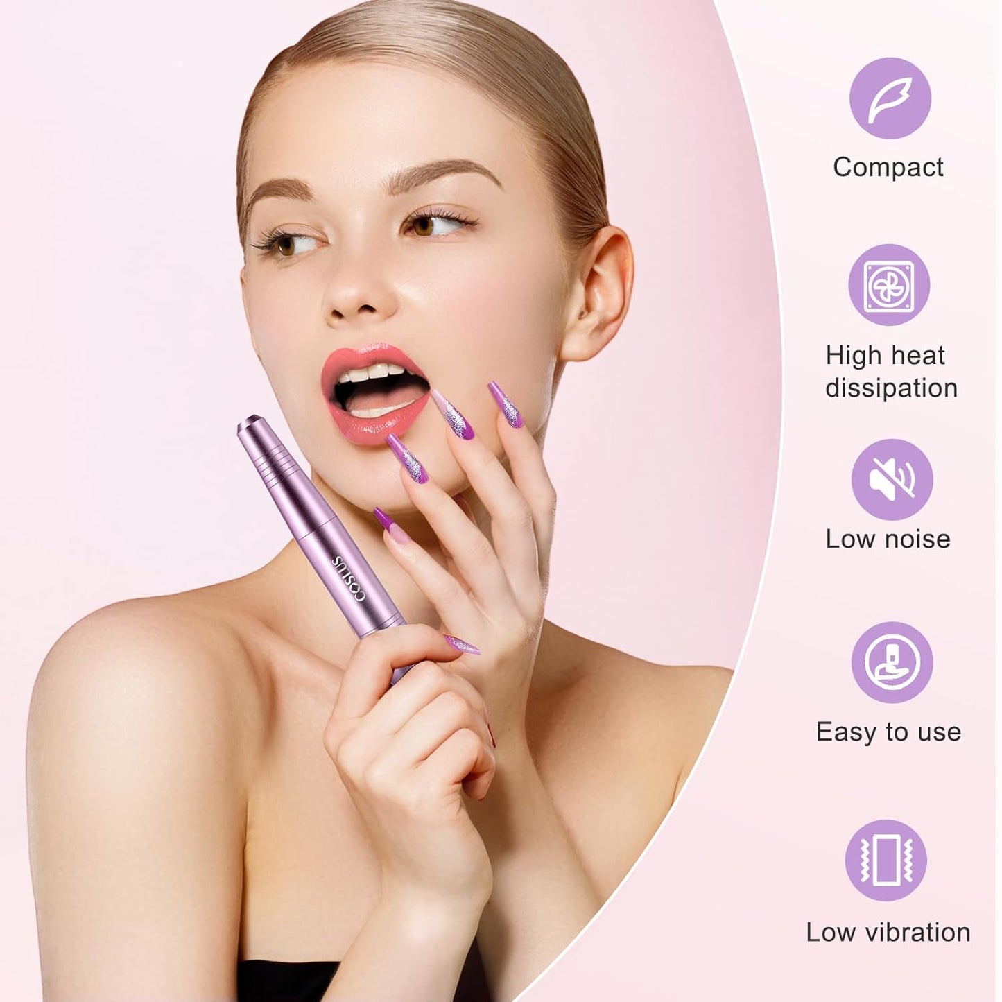 Professional Electric Nail Drill Kit | Portable Acrylic & Gel Nail File Tools