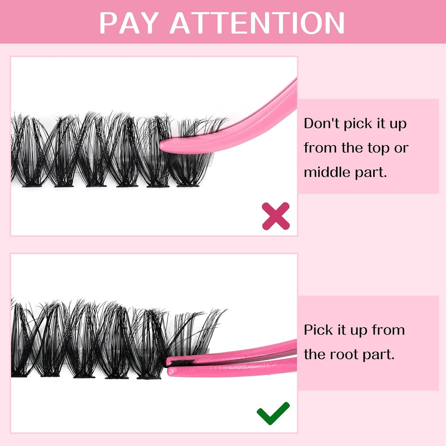 280 Pcs Individual Lashes 60D+80D Mixed 0.05 Lash Clusters 14 Rows that Look Like Eyelash Extensions DIY Lash Extension Self Application At Home (60+80-C-9-16mix)