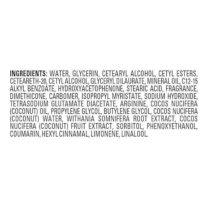 Jergens Hydrating Coconut Body Lotion, Hand and Body Moisturizer, Infused with Coconut Oil, Hydrates Dry Skin Instantly, Dermatologist Tested, 16.8 oz