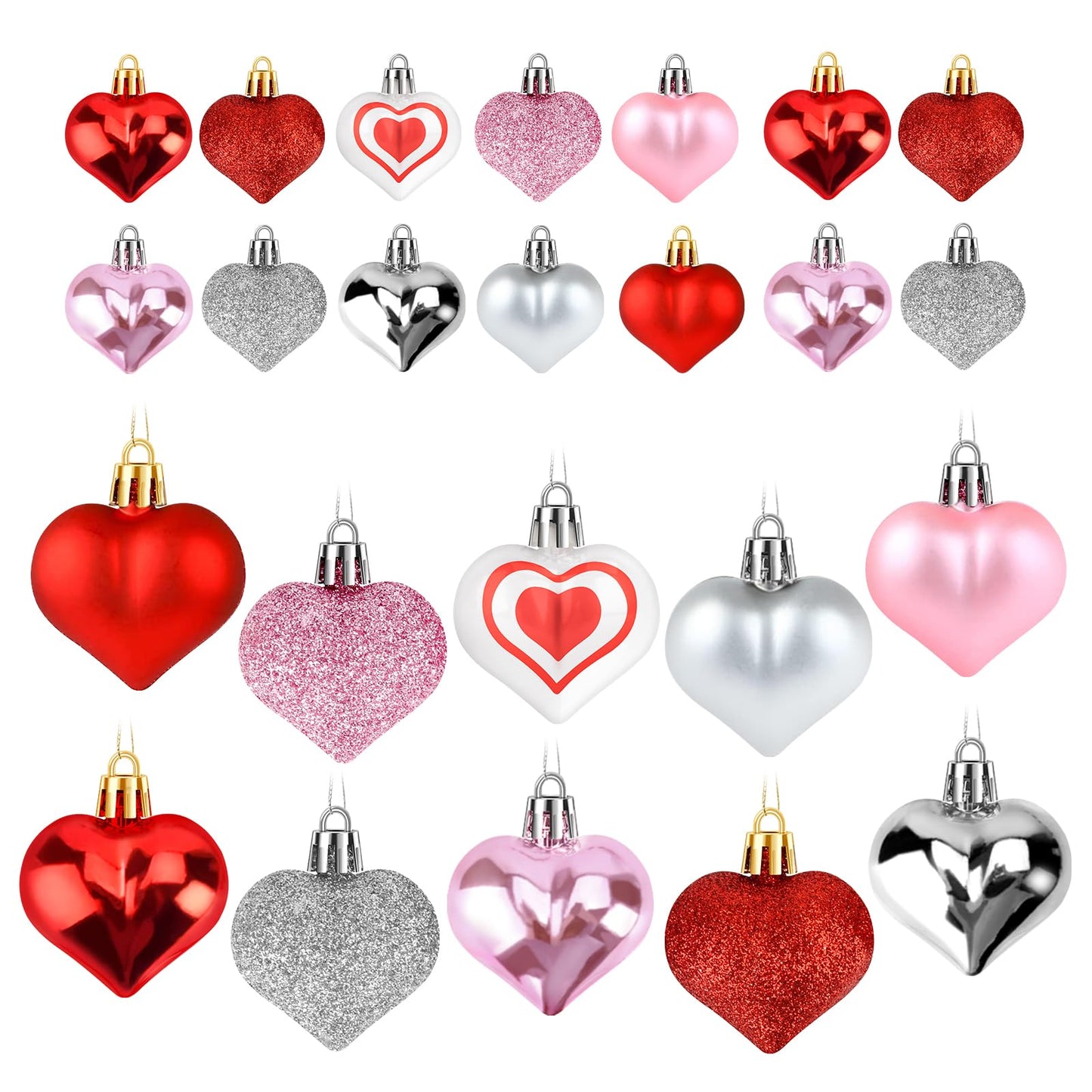 AKEROCK Valentines Day Door Decorations, 3D Heart Shaped Wooden Hanging Sign for Valentines Decorations or Wall Decor
