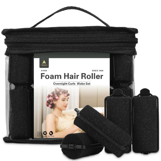 36 Pieces Foam Sponge Hair Rollers - Soft Sleeping Flexible Styling Curlers for Hair Styling (Pink)