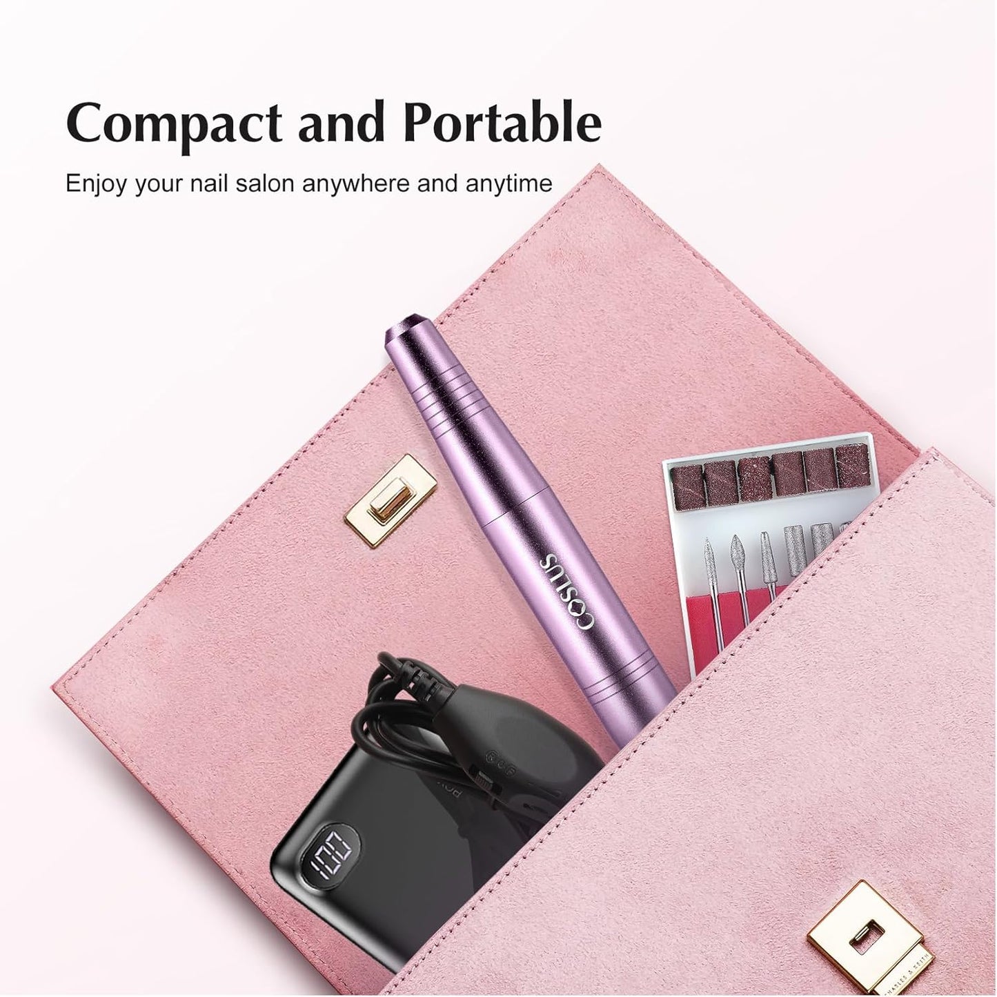 Professional Electric Nail Drill File Kit | Portable Acrylic & Gel Nail Tools