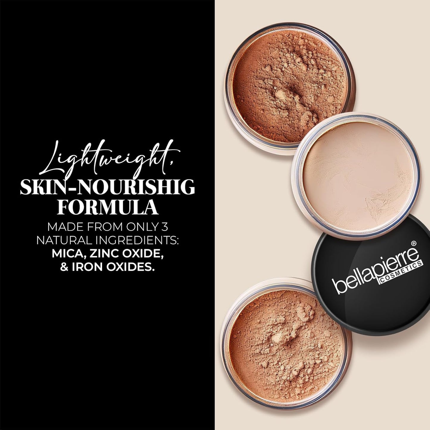 Bellapierre Mineral Foundation SPF 15 – Loose Powder Foundation, Full Coverage Mineral Makeup with Matte Finish – Vegan, Cruelty Free, Hypoallergenic, Oil & Talc Free – 0.32 oz - Café