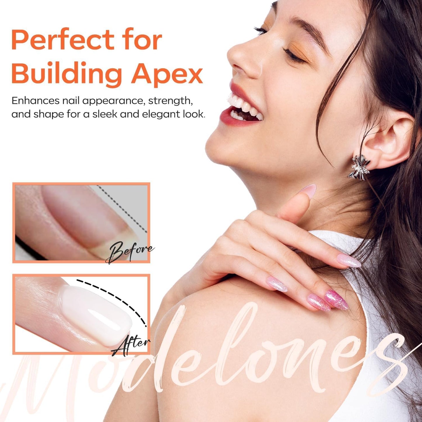 Milky White Rubber Gel Base Coat | 6-in-1 Builder for Strong Nails