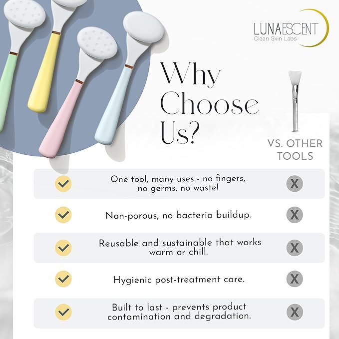Serum Applicator for Face Applicator Only Reusable Skincare Applicator Serums, Oils, Medicated Ointments, Sunscreen, Makeup, Face Cream Applicator, Cooling & Warming Face Massager Tool by LUNAESCENT