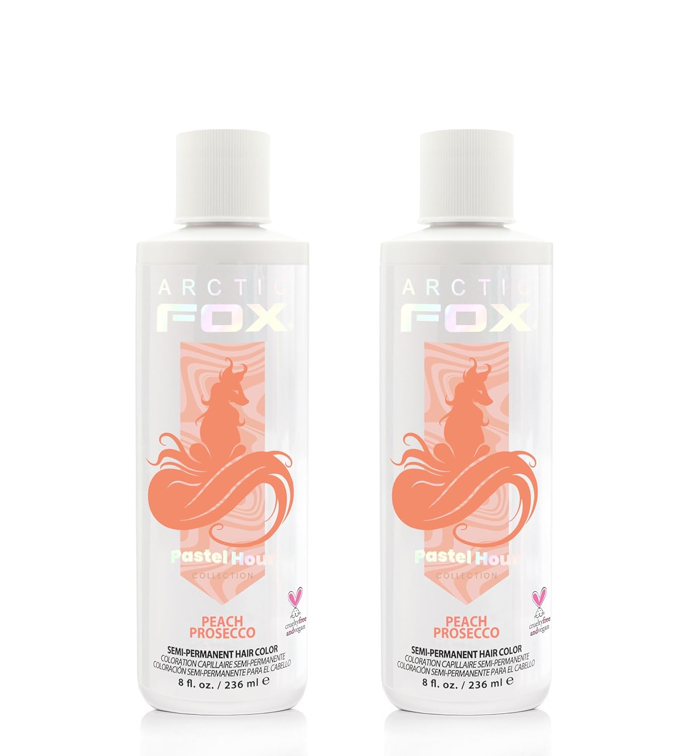ARCTIC FOX Vegan Semi-Permanent Hair Color Dye | AURORA KISS 5.6 Fl Oz (2-Pack)