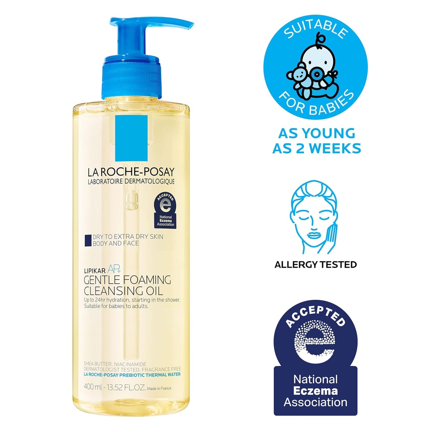La Roche-Posay Lipikar AP+ Moisturizing Cream – Shea Butter & Niacinamide | For Dry, Sensitive Skin