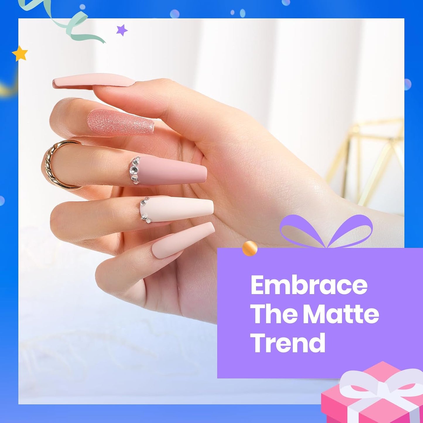 Beetles Matte Gel Top Coat & Base Coat Set | 3Pcs 15ml | Long-Lasting Nail Polish for Women