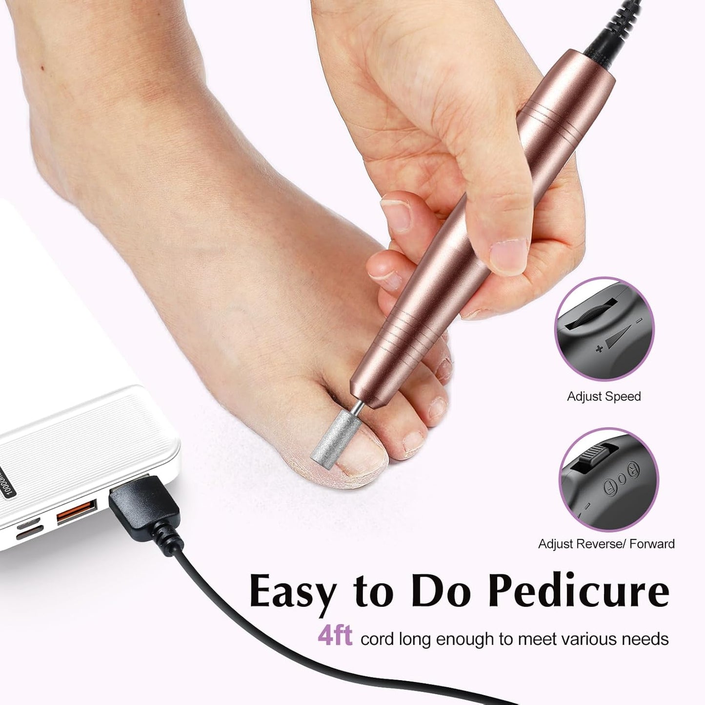 Professional Electric Nail Drill Kit | Portable Acrylic & Gel Nail File Tools