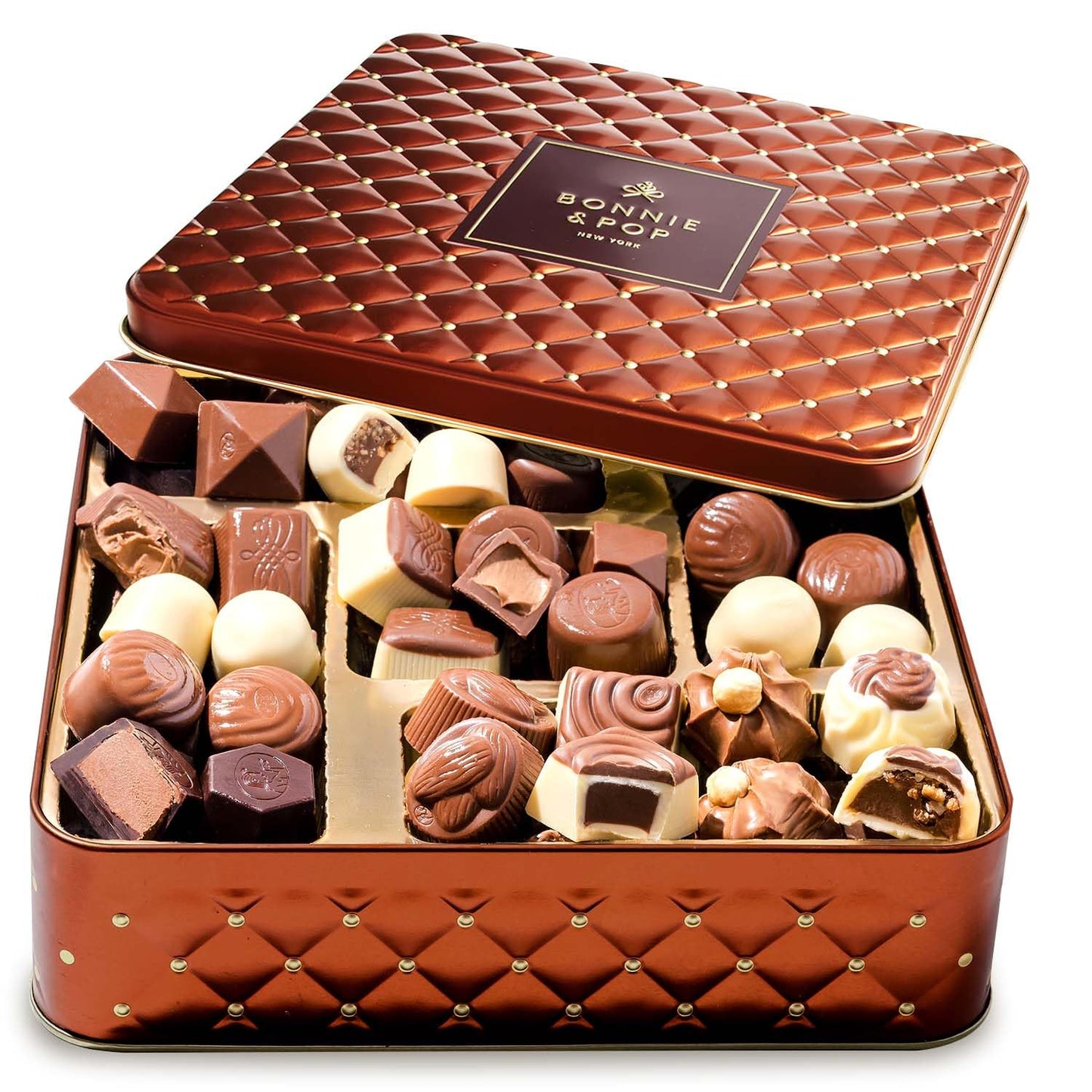 Valentines Day Chocolate Gift Basket, Food Gifts Arrangement Platter, Gourmet Snack Box, For Her, Wife, Spouse, Girlfriend, Romatic, Lover, Mom- Bonnie & Pop