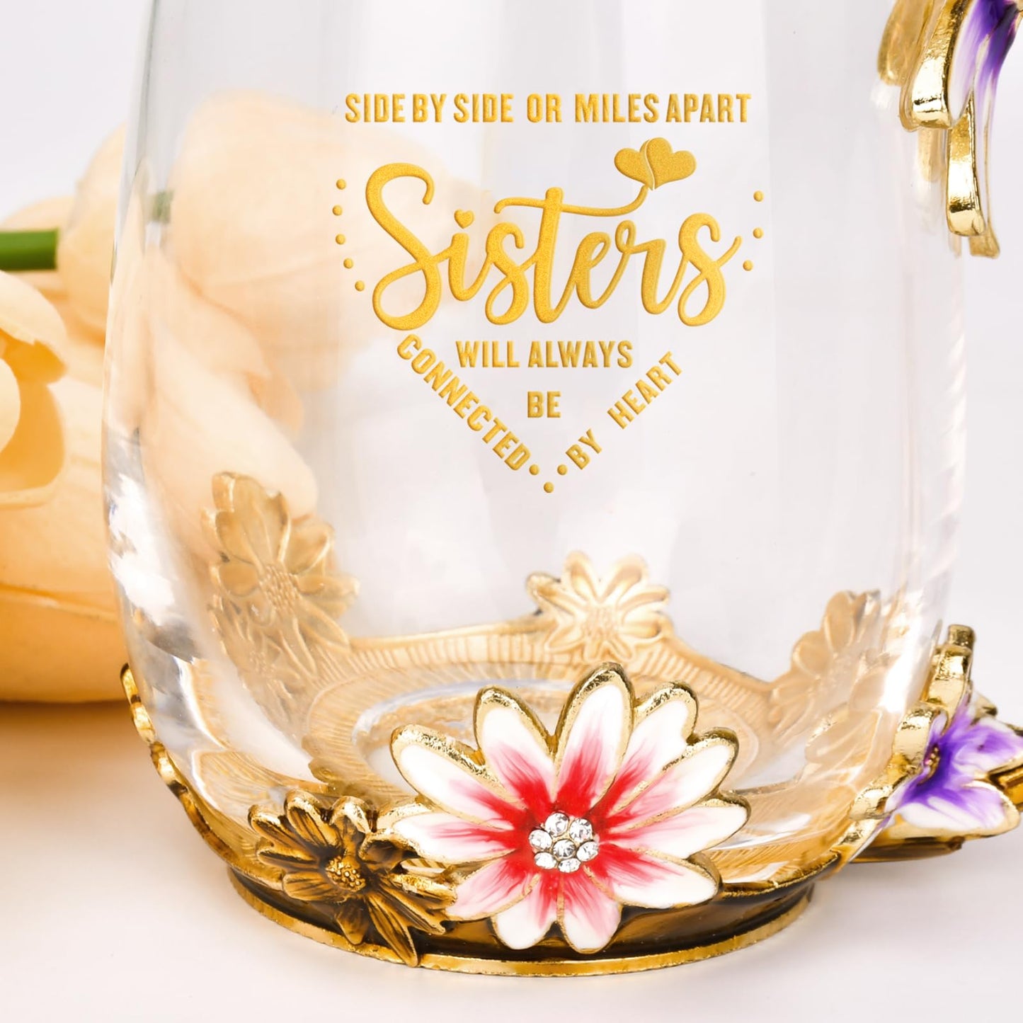 OEAGO Gifts for Mom Women Valentines Day Gifts for Her Glass Coffee Enamels Mug Best Birthday Valentine's for Girlfriend Wife Mothers Day from Daughter Son Tea Cup Stocking Stuffers Christmas