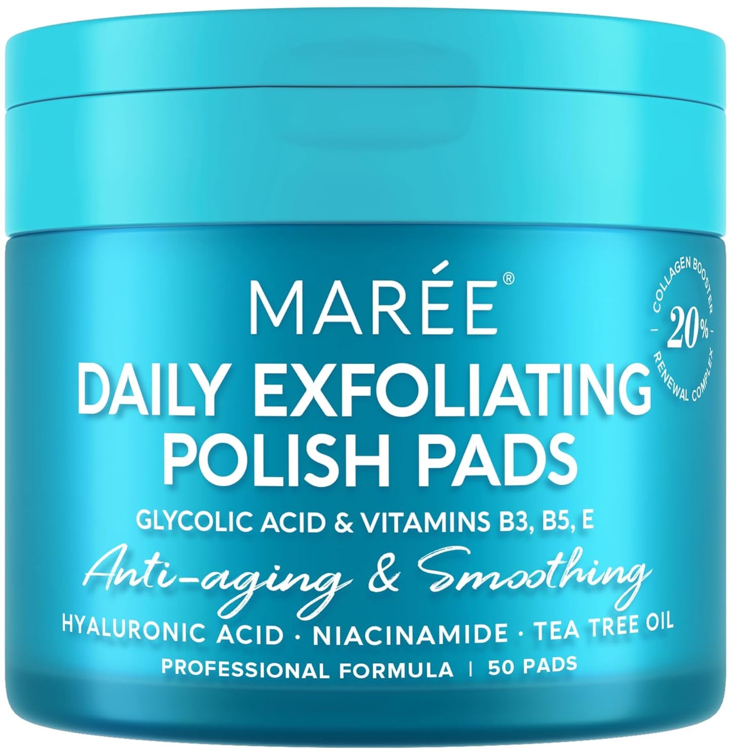 Glycolic Acid Facial Peel | 2-Pack Toner Polishes with Tea Tree Oil & Vitamins
