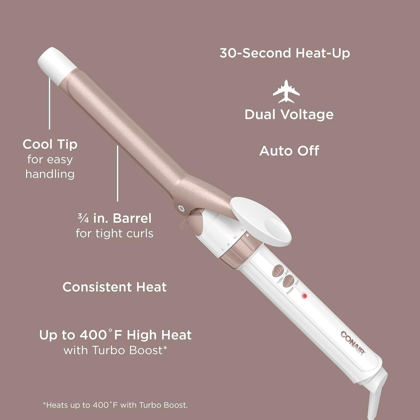 Conair Double Ceramic 1.5-Inch Curling Iron | Soft Waves for Medium/Long Hair