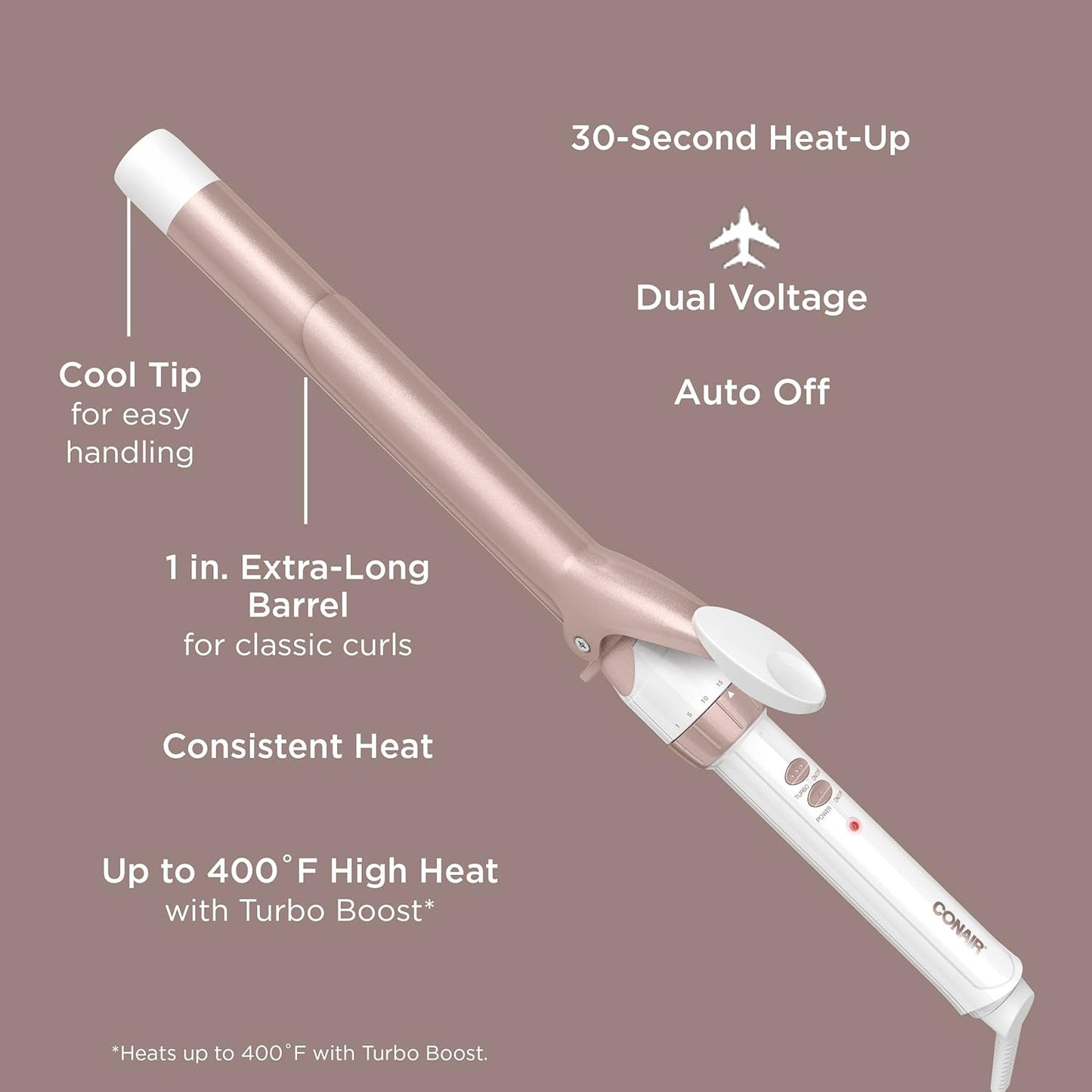 Conair Double Ceramic 3/4-Inch Curling Iron | Bonus Claw Clip | Tight Curls