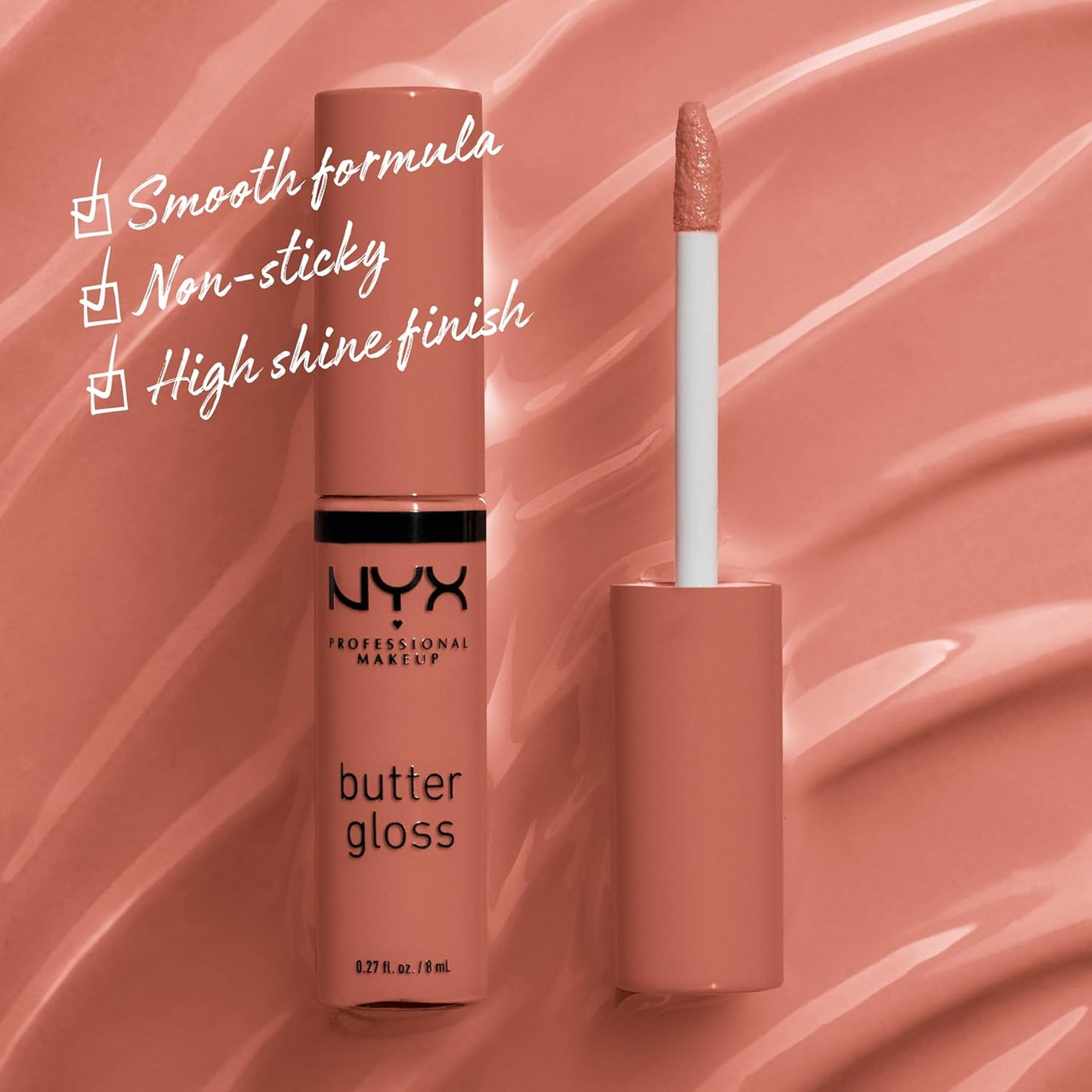 NYX Butter Gloss | Brown Sugar Non-Sticky Lip Gloss - Pack of 3