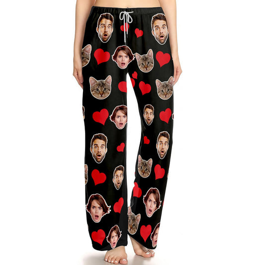Bemaystar Custom Pajama Pants with Photo Men Women,Engagement Gifts for Couples,Personalized Widding Gifts