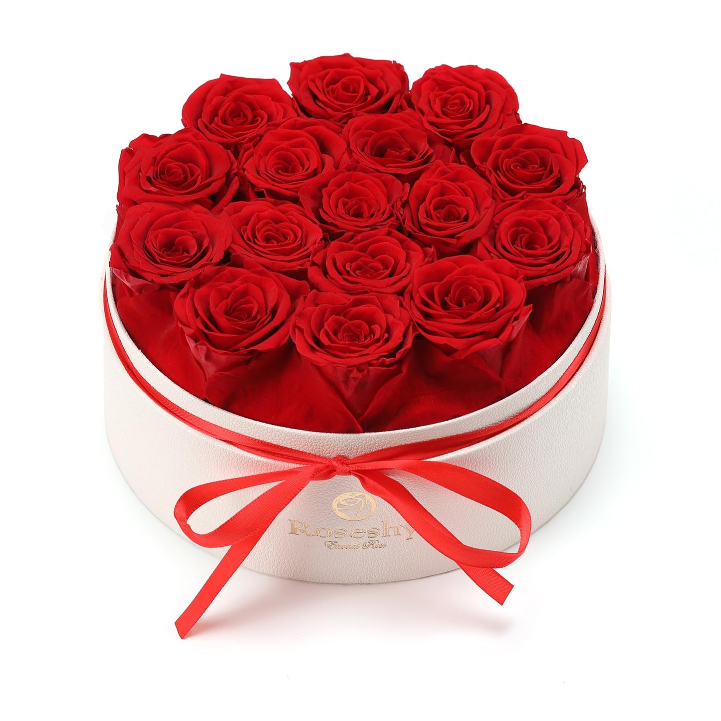 Valentines Day Flowers Roses Gifts for Her,16pcs Red Forever Preserved Roses in Heart Shape Gift Box,Valentines Day Delivery Prime Gifts-Roses Gifts for Women,Mom.