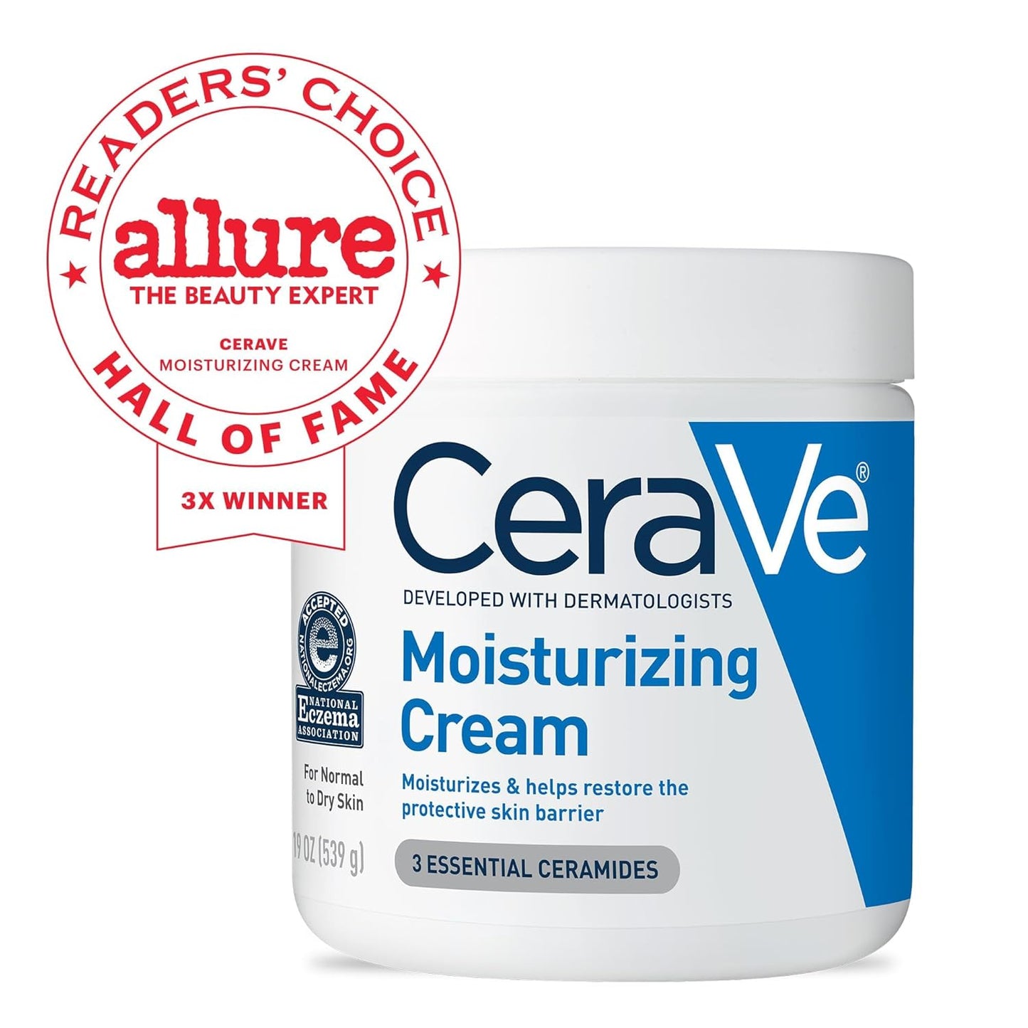 CeraVe Moisturizing Cream | Daily Body & Face Moisturizer for Dry Skin – 19 Oz