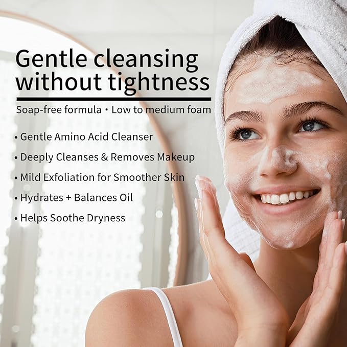 Hydrating Gel Facial Cleanser, 10.1 oz & 3.4 oz Travel Size, Fragrance Free, For Normal to Dry & Sensitive Skin (2, 13.5Fl oz)