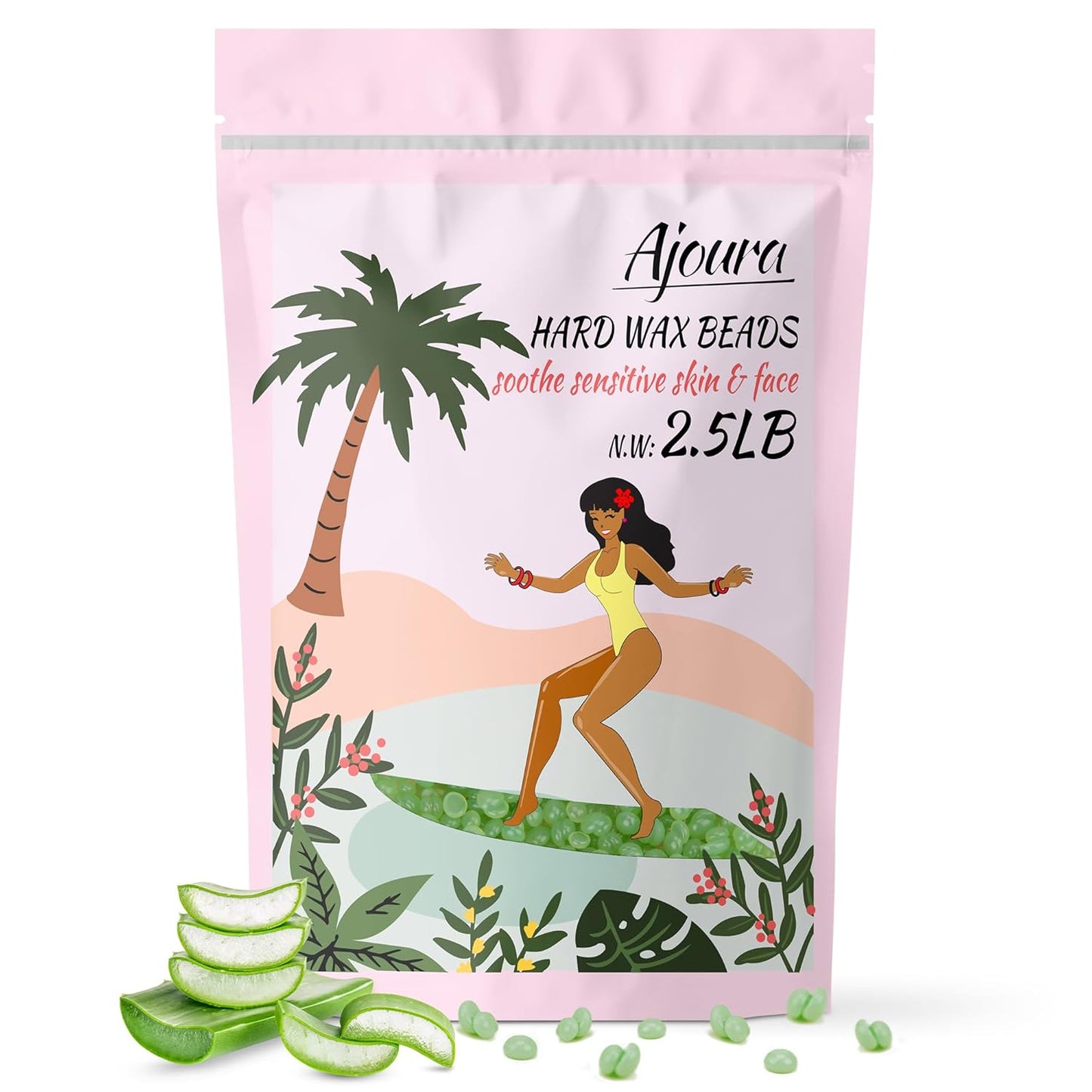 Pink Rose Hard Wax Beads – 1Lb for Coarse Hair | At-Home Waxing for Women & Men