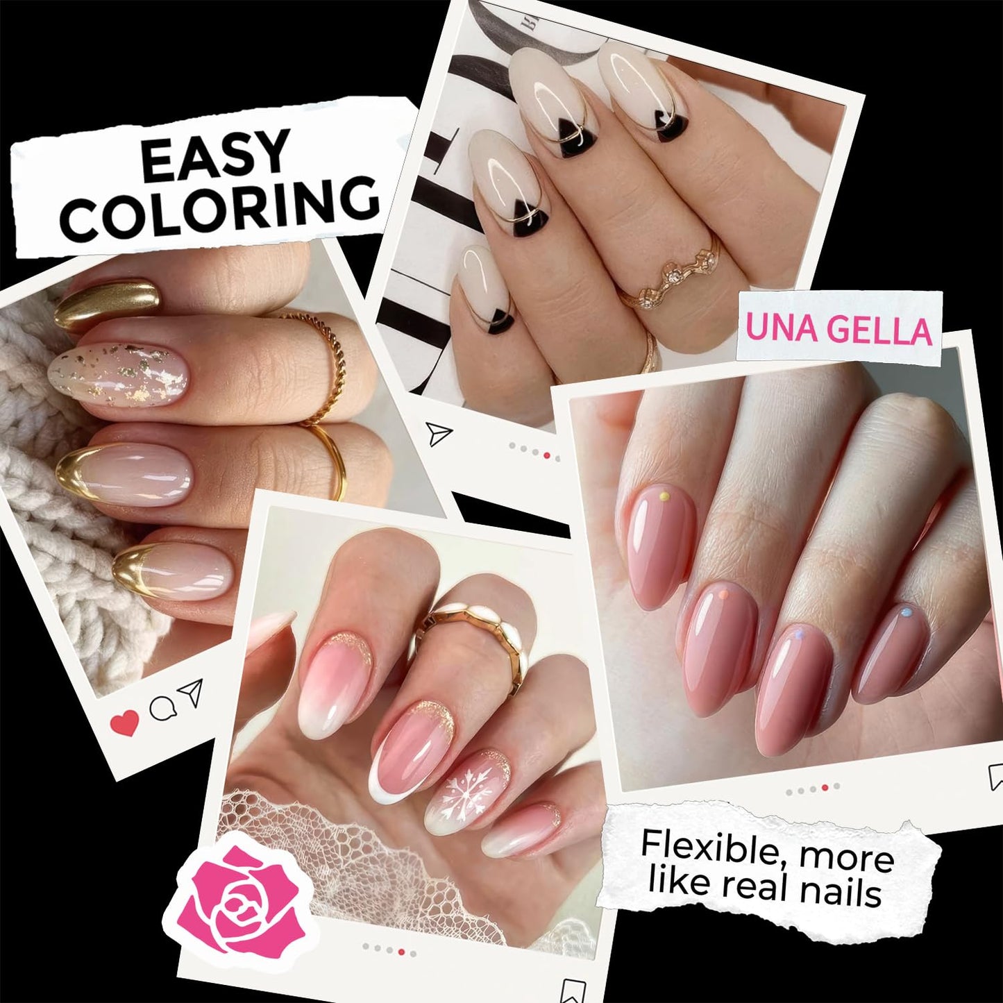 Extra Short Square Fake Nails | 216pcs Gel Tips | Full Cover Acrylic for DIY