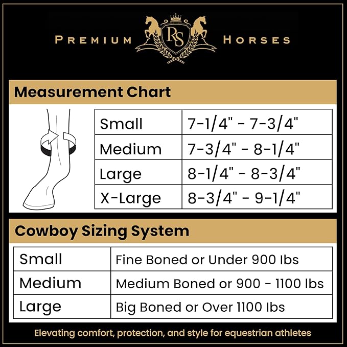 RS Premium Design Gold Line Horse Boots | Comfortable, Protective & Shock Absorber | Sport Boots for Horses Best for Jump Training | Ok Fabric 1682D Provides Ultimate Flexibility