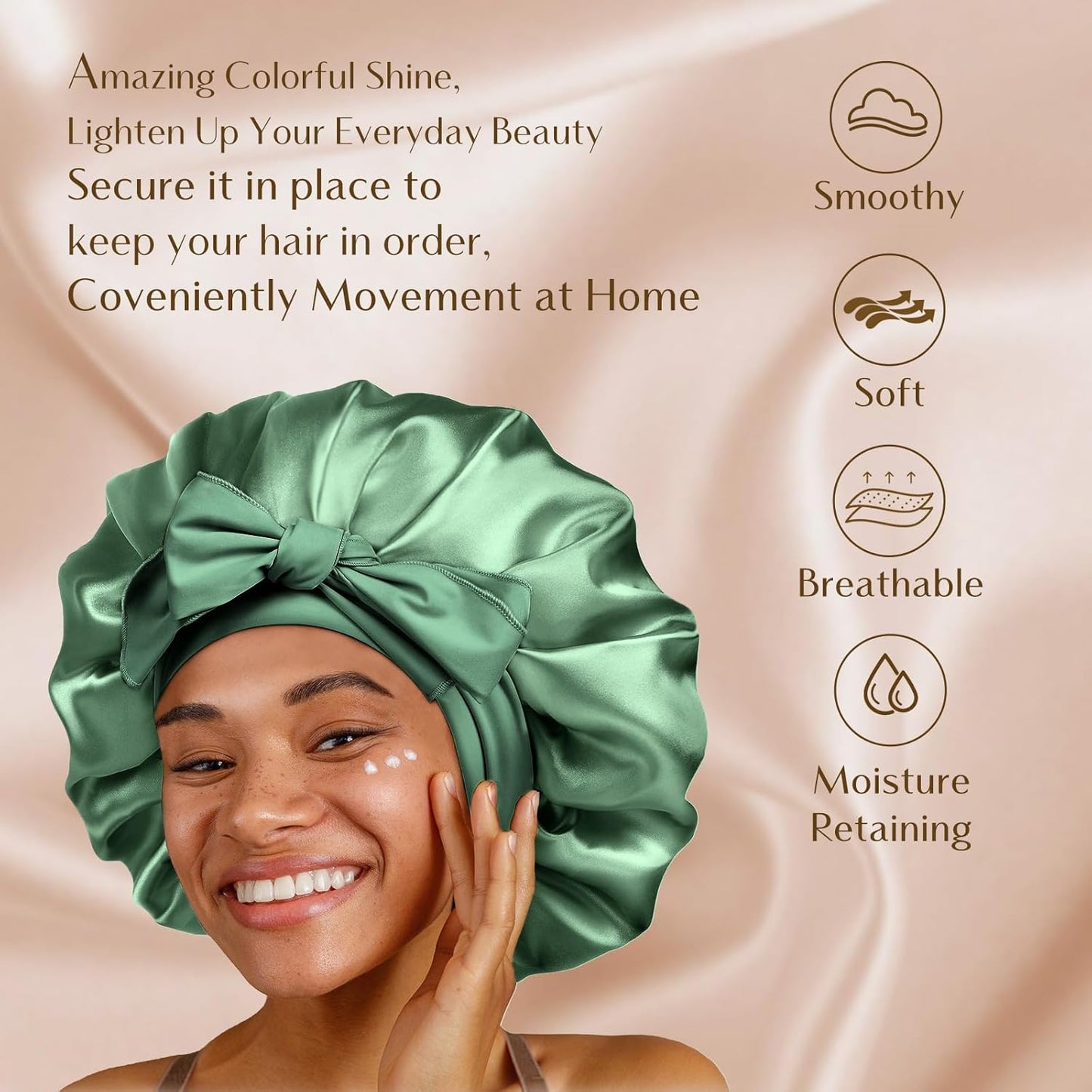 Silk Bonnet for Sleeping | Double Layer Satin Lined | Purple Hair Protection