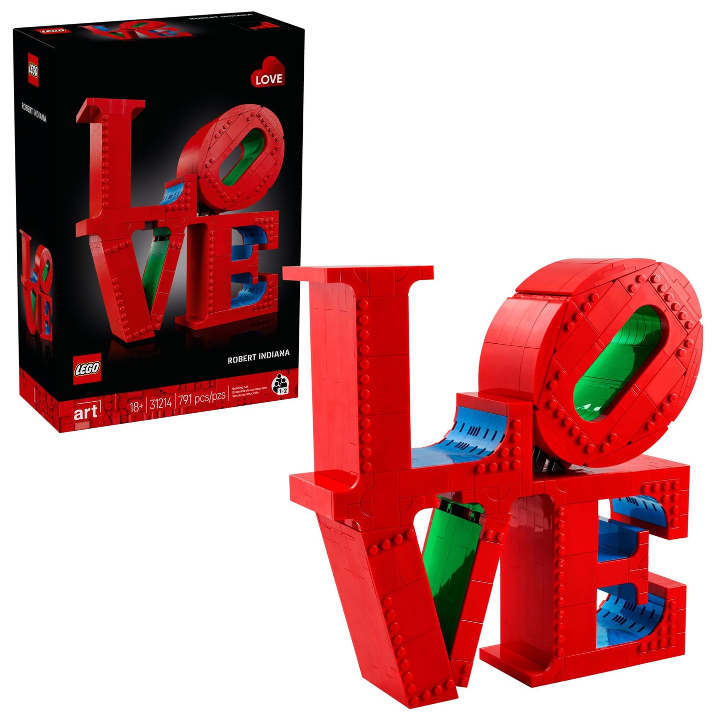 LEGO Art Love Collectible Building Set - DIY Kit for Adults, Ages 18+ - Gift for Valentines Day - Home Decor to Display on Table - 31214